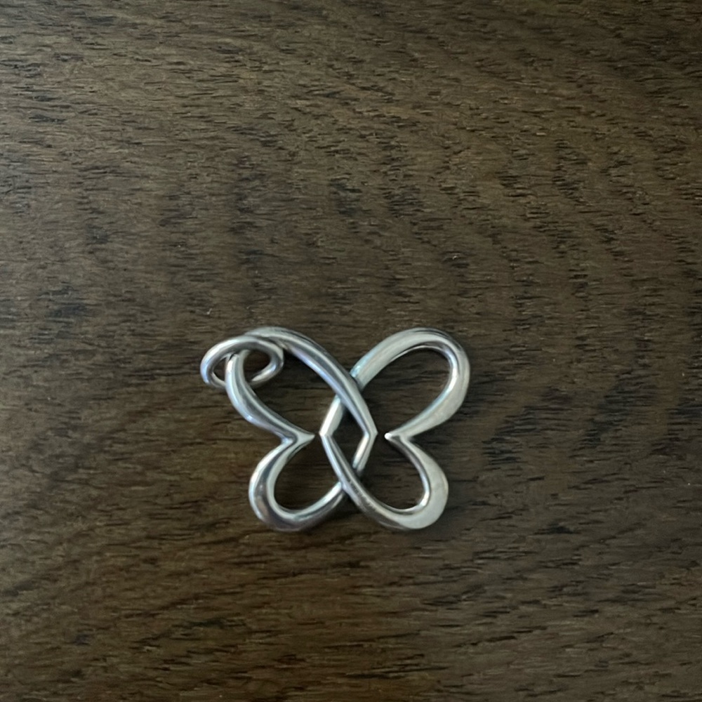 James Avery retired butterfly hearts pendant